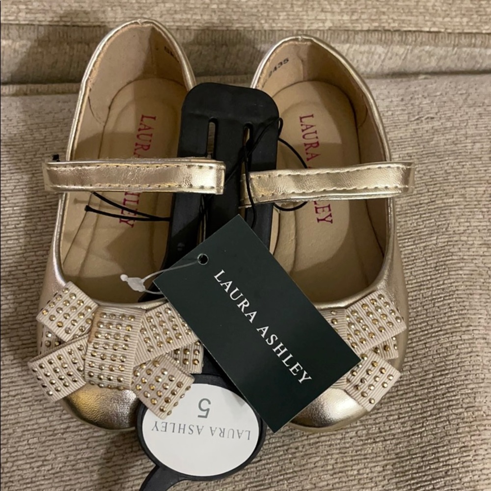 Gold ballet style flats